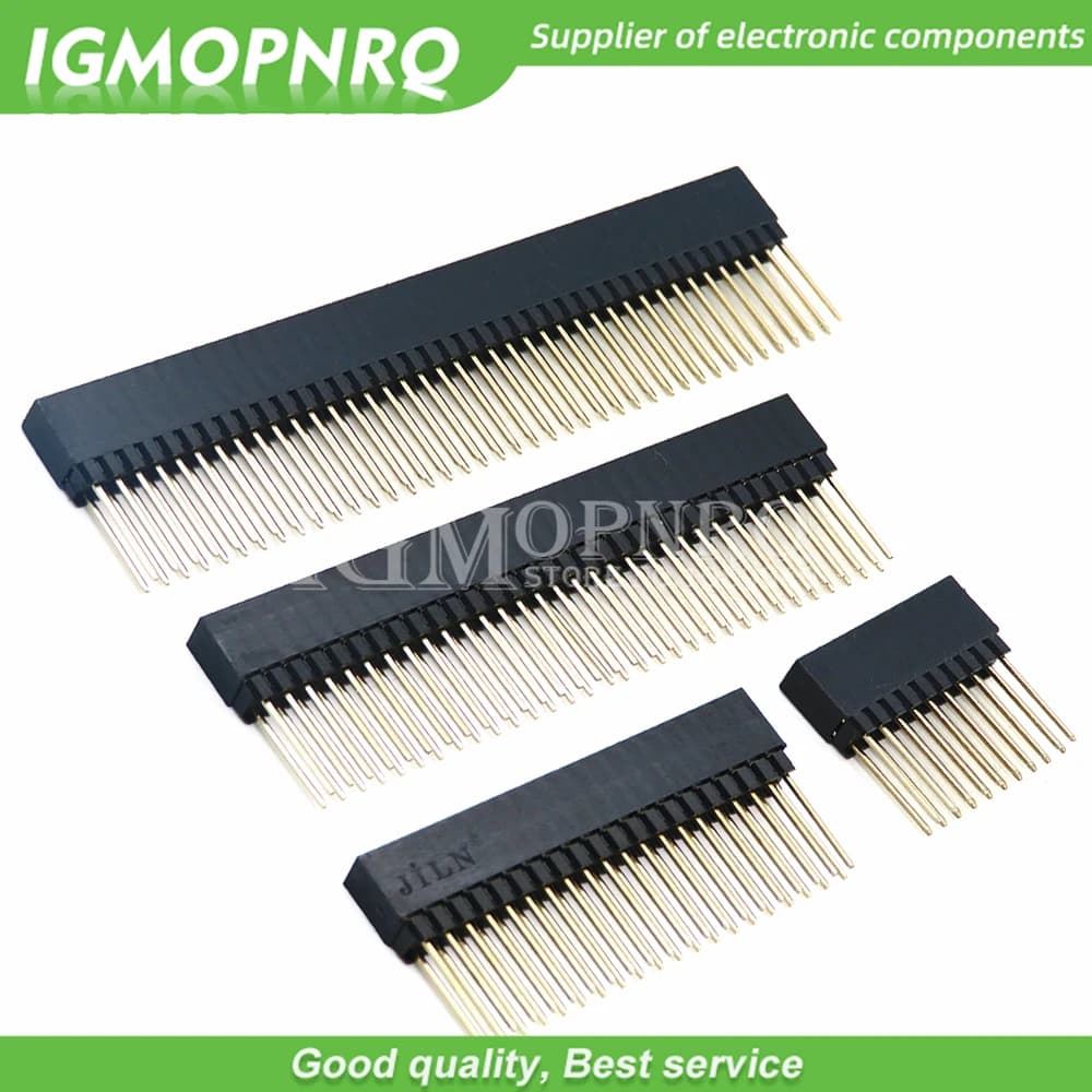 1 Pz/lotto nuovo 2.54mm 2x10P/16P/20P/25P/32P/40 Spille Femmina Impilabile Connettore Doppia Fila 2x20P PC104 Per Raspberry Pi 2