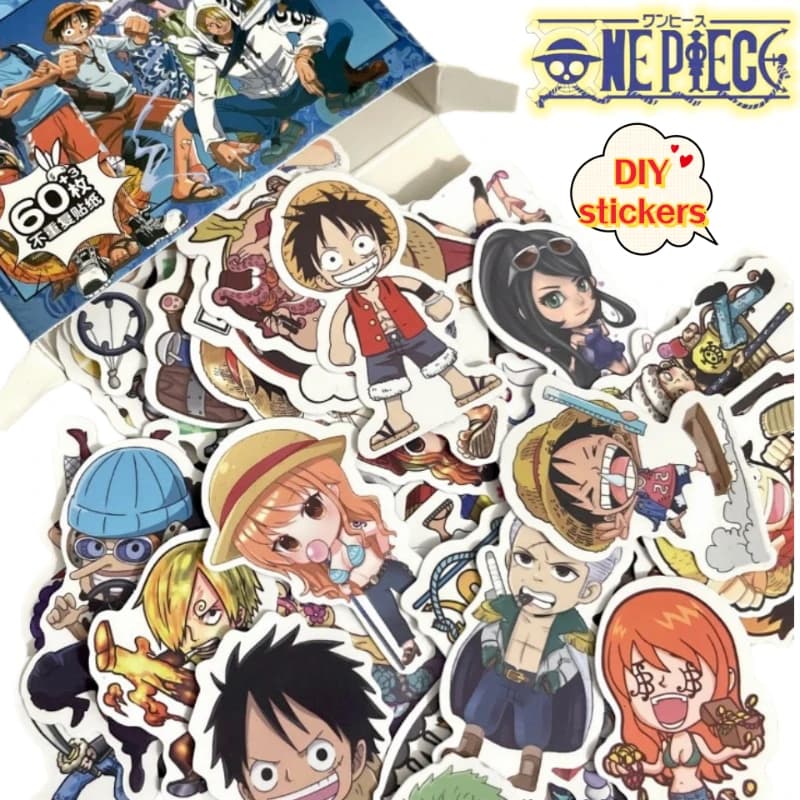 One Piece Tony Tony Chopper Portgas D. Ace Sanji Anime Two-Dimensional Sticker Luggage Notebook DIY Decoration Small Sticker