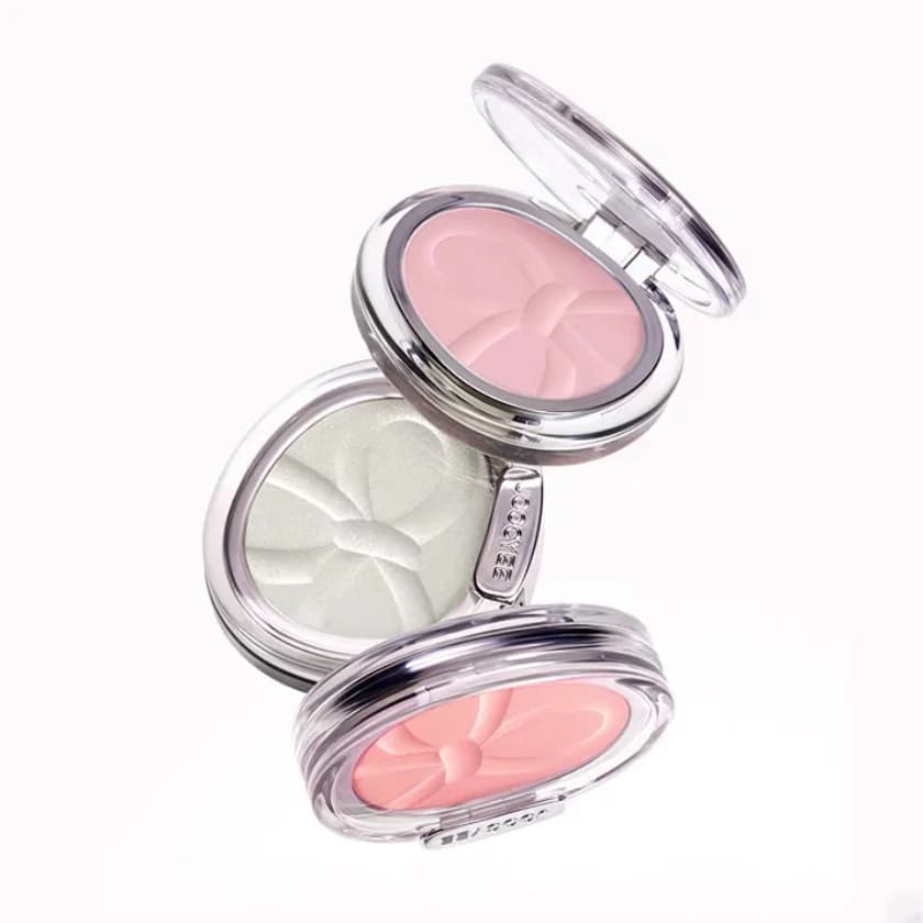 JOOCYEE Blush Fard in polvere monocromatico per guance Evidenziatore Naturale opaco Rosa chiaro Trucco trasparente e trasparente