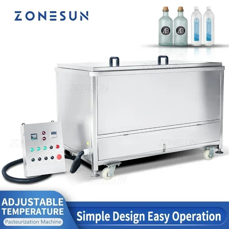 ZONESUN ZS-PM1 Macchina Automatica per la Disinfezione e la Pastorizzazione di Bottiglie di Vetro, Barattoli, Vino, Bevande e Succhi