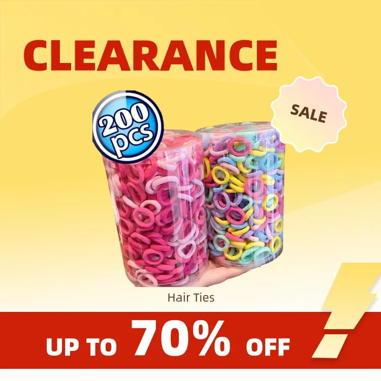 Special Offer: 200 Plus Sizes for Women and Girls Colorful Hair, Small Helastics for Horsetail, Hair Accessories
