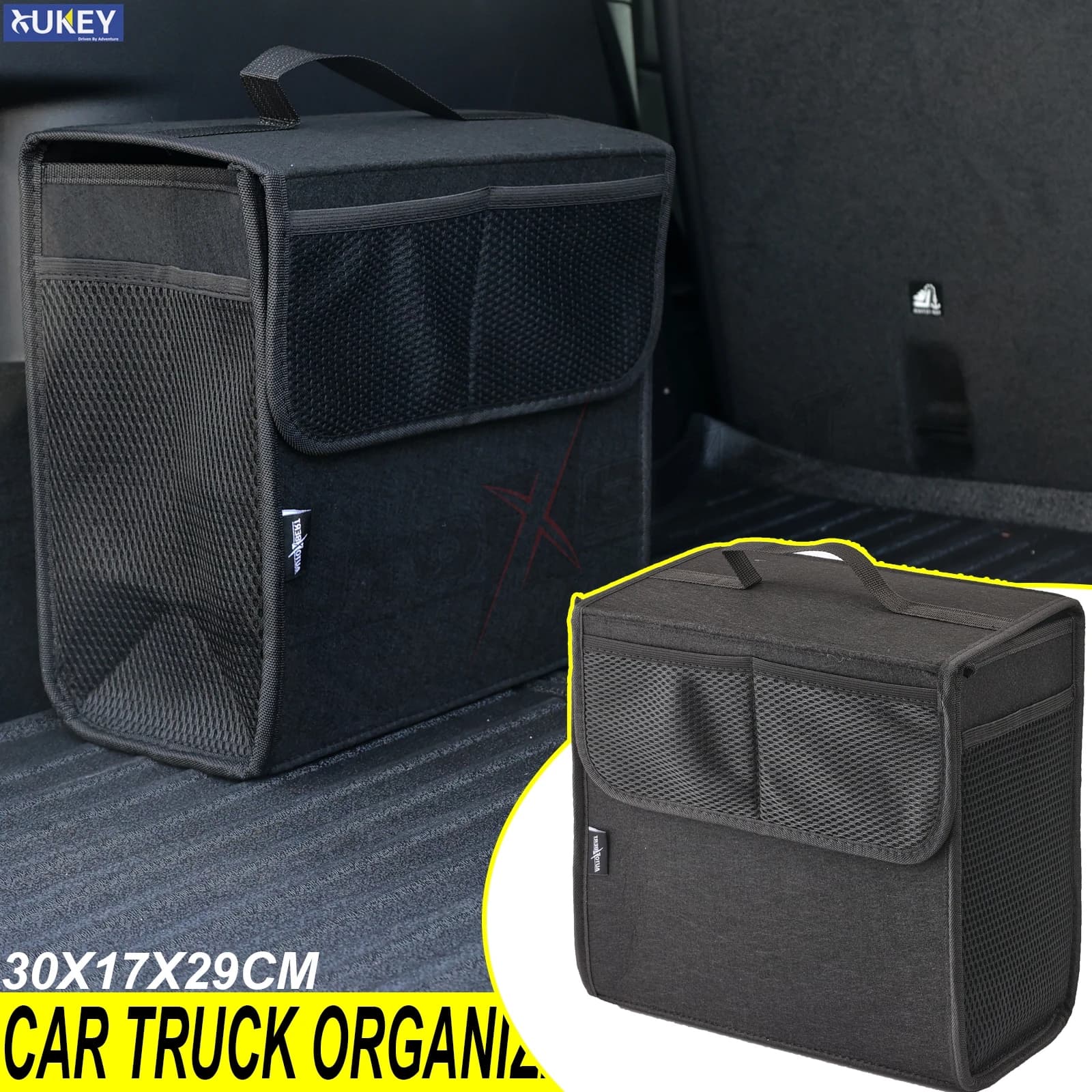 Borsa portaoggetti universale per camion per auto, sedile posteriore, organizer per sedile posteriore, feltro con tasche in rete extra, organizer da appendere, accessori per auto