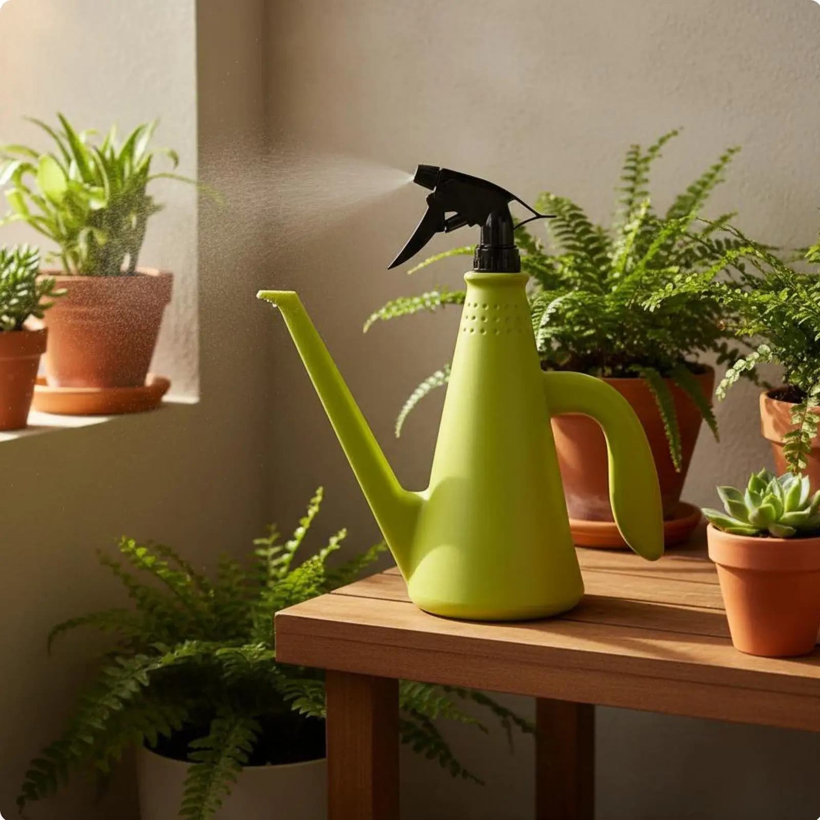 Watering Sprayer Multi-use Fine Mist and Stream Nozzle Pot Water Bottle for Garden Flowers Watering