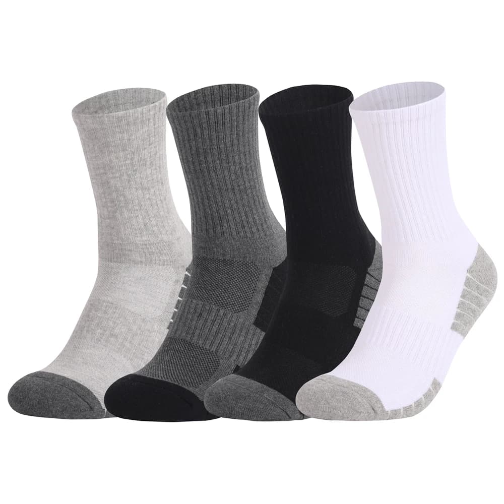 3 paia da uomo in cotone traspirante spesso cuscino equipaggio sport all'aria aperta escursionismo calzini da Trekking calzini da lavoro per uomo 35-50 EU