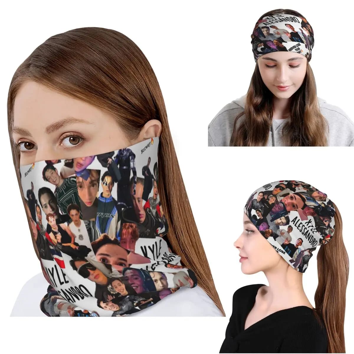 Kyle Alessandro Bandana Copricollo Sciarpa Magica Maschera Multifunzione Cappello Beanie per Uomini Donne Adulti Tutte le Stagioni