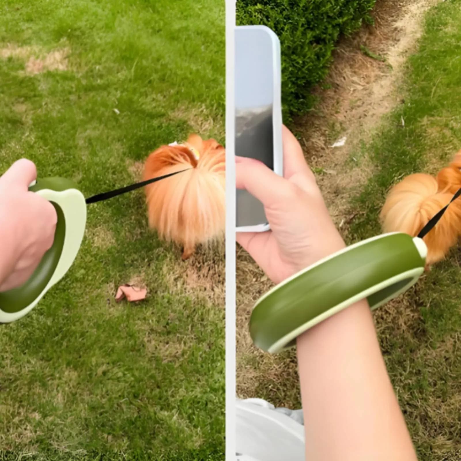 Retractable Dog Leash Single-Button Control Feline and Dog Leash Ergonomic Grip Long-Lasting for Training