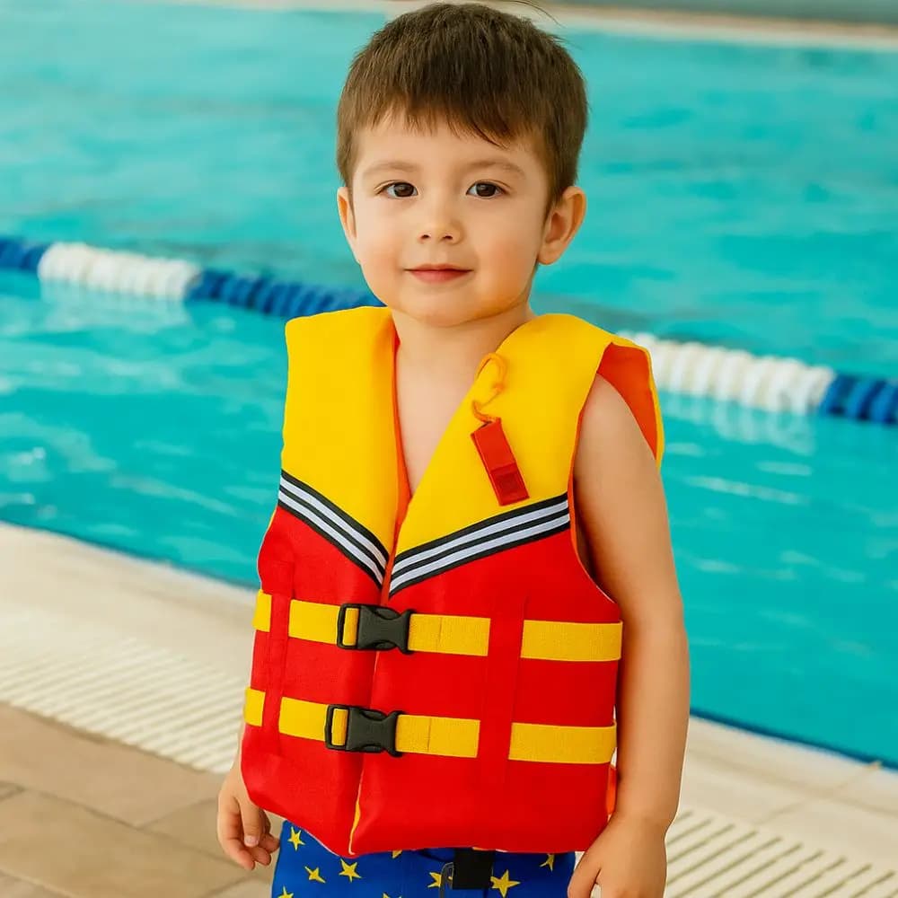 Survival Suit Large Buoyancy Life Vest Jacket with Whistle Portable Marine Safety Vest Adjustable Straps Buoyancy Vest Skiing