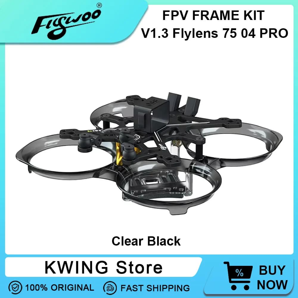 Kit Telaio Flywoo Flylens 75 da 1.6 Pollici per Quadricottero FPV Racing, Supporta O4 PRO / O3 / 1S Lite, Kit Motore Brushless 1003 1004 0802