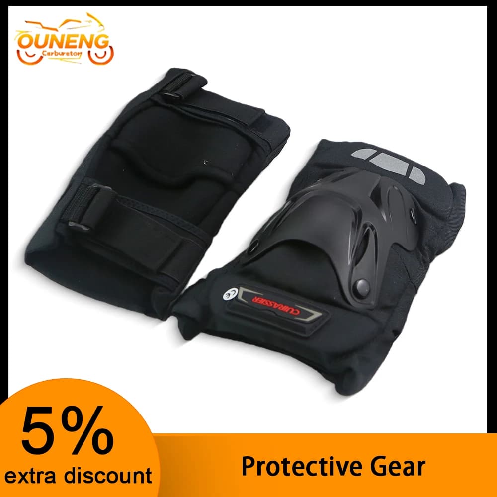 Protezioni per Ginocchia da Moto, Supporto Antiurto, Protezione Antiscivolo e Resistente all'Usura per Motocross