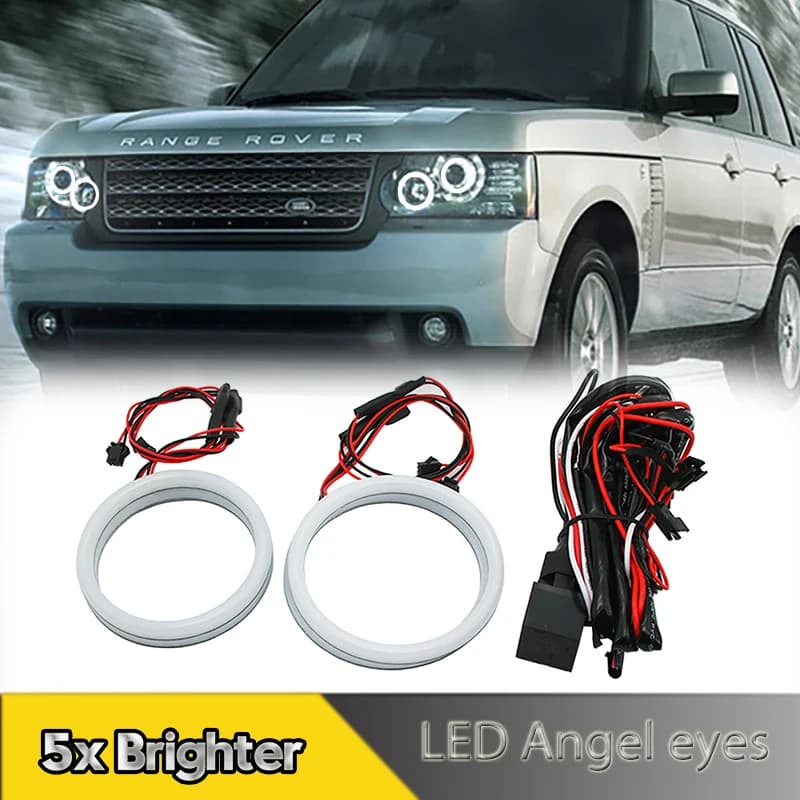 4Pcs LED Angel eyes Kit Halo Rings luci in cotone per Land Rover Range Rover L322 Sport L320 2005-2009 DRL lampade da marcia diurna