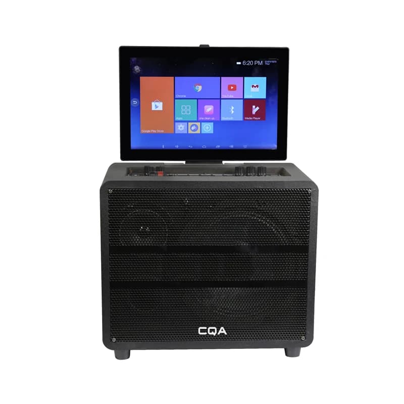 Macchina per karaoke con sistema Android YouTube portatile da 8 pollici CQA con schermo Sistema di altoparlanti PA per canto portatile con dente blu con WiFi