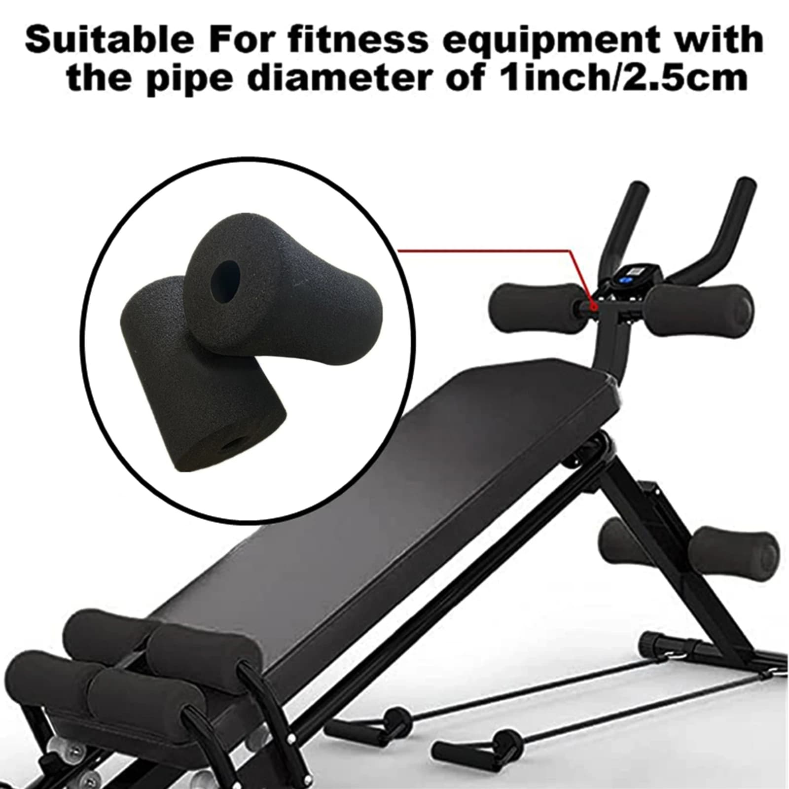 2 Piece Foam Bearings, Spare Rollers for Leg Extension, For Weight Bench and Gym Training Machines, Machines, Equipment