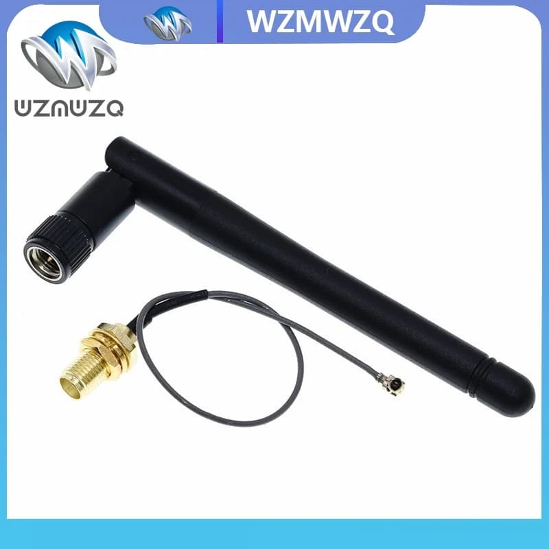Antenna WiFi 2.4GHz 3dBi 2.4g Antenna RP-SMA Router wireless maschio + 17 cm PCI U.FL IPX a RP SMA Cavo a spirale maschio ESP8266 ESP32