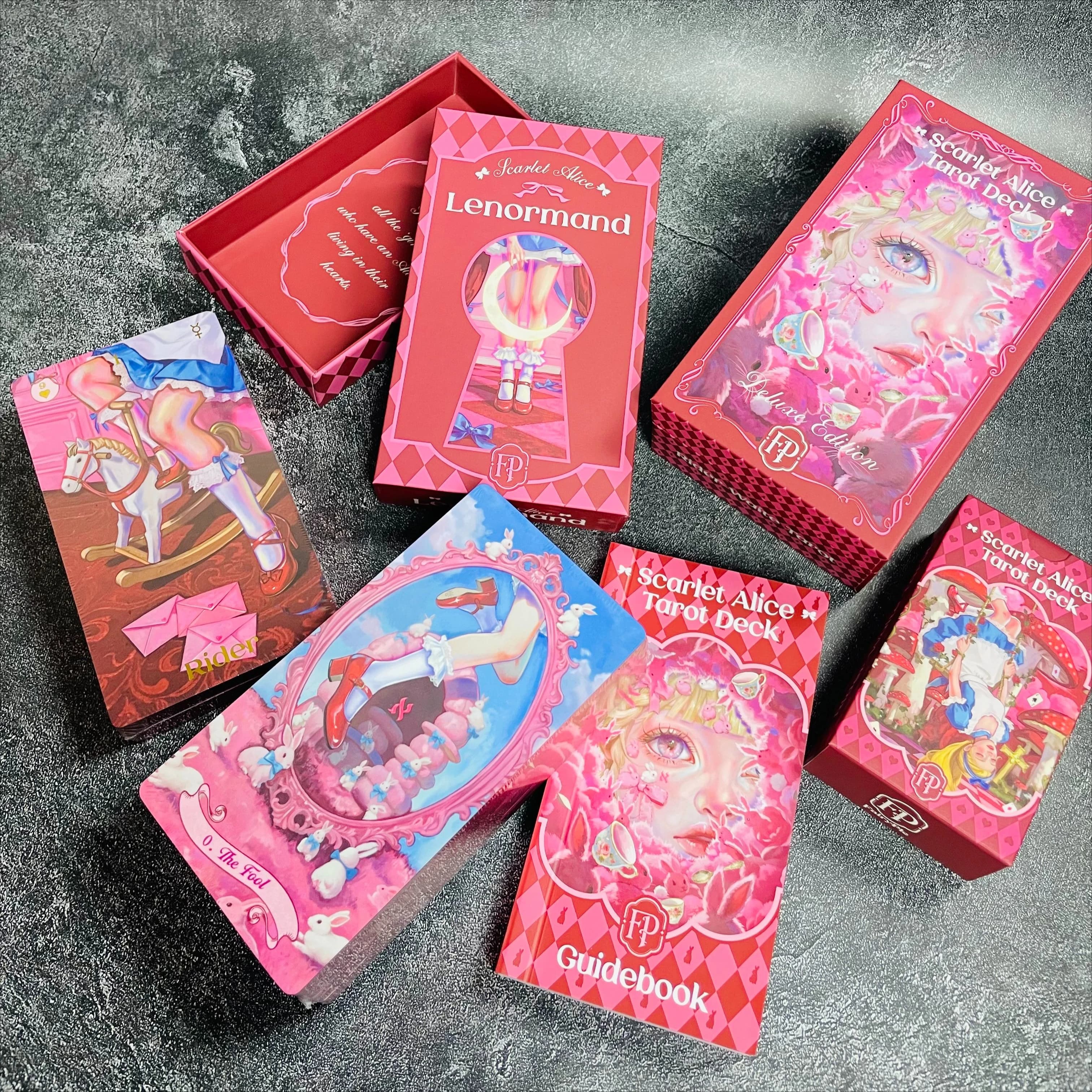 Edizione da Collezione 2026: Nuove Carte dei Tarocchi Rider Waite Scarlet Alice e Mazzo di 36 Oracoli Lenormand con Guida per Principianti e Divinazione