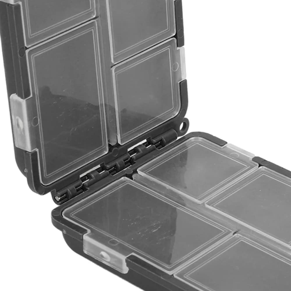 3PCS ABS Fishing Tackle Box Waterproof 9.5*6.5*3cm Fishing Hook Case 10 Compartments Large Capacity Fishing Lure Box