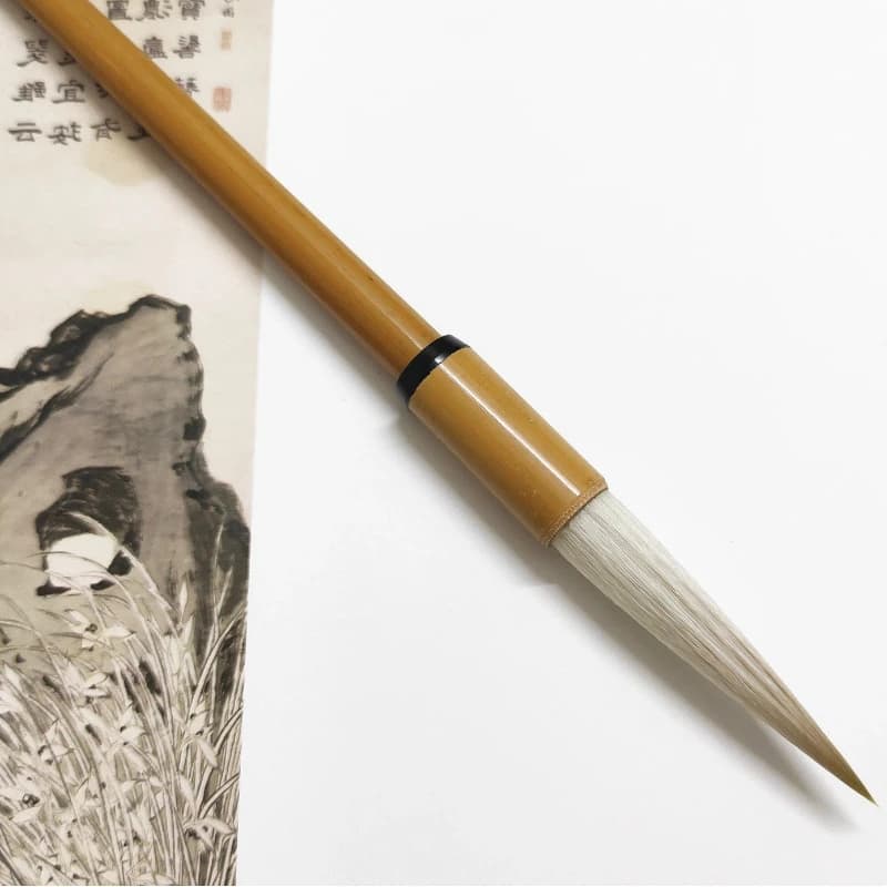 Weasel Woolen Hair Chinese Calligraphy Brush Set Running Seal Script Slim Gold Style Practice Brush Goat Hair Large Outline Pen