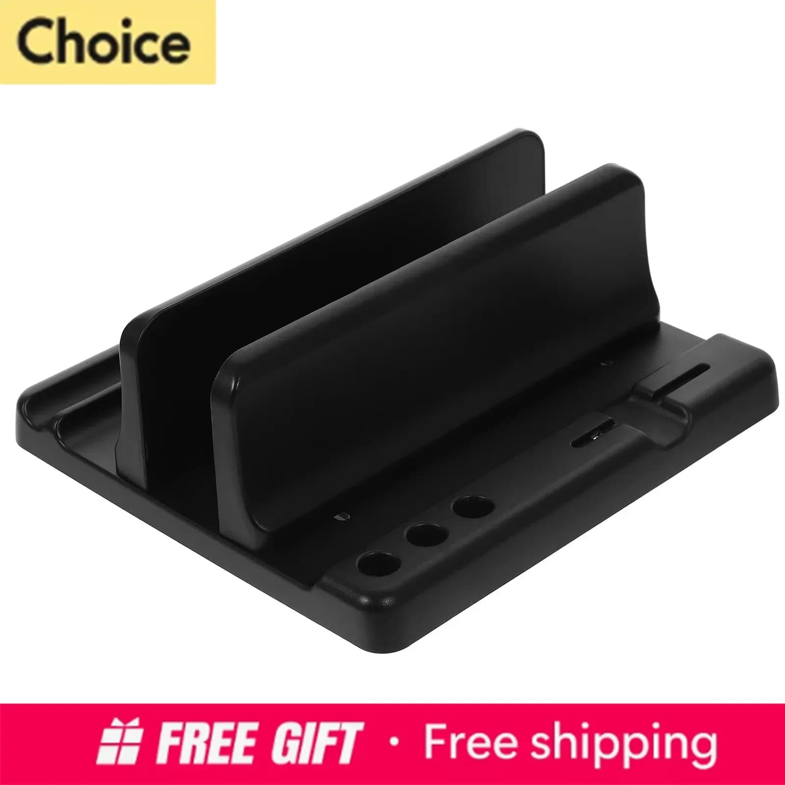 2028 1Pcs Premium Plastic Laptop Stand Vertical Type Sturdy Wear-Resistant Lightweight Supporting Holder For TV Watching Lapto