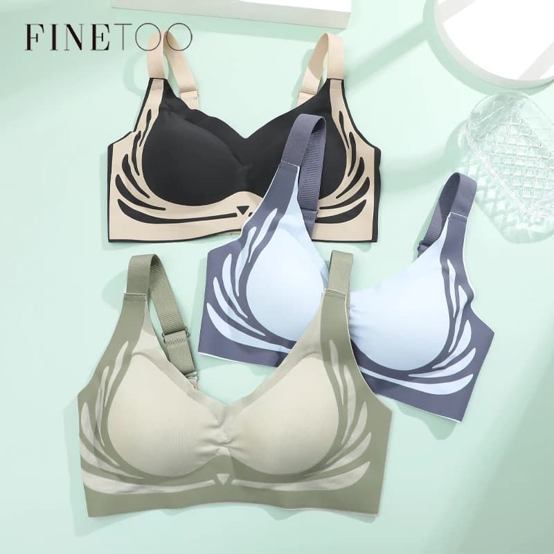 Reggiseno push-up a coppa fissa senza cuciture da donna con scollo a V e supporto anti-cedimento Bralette Reggiseni sportivi da donna comodi e sexy senza acciaio