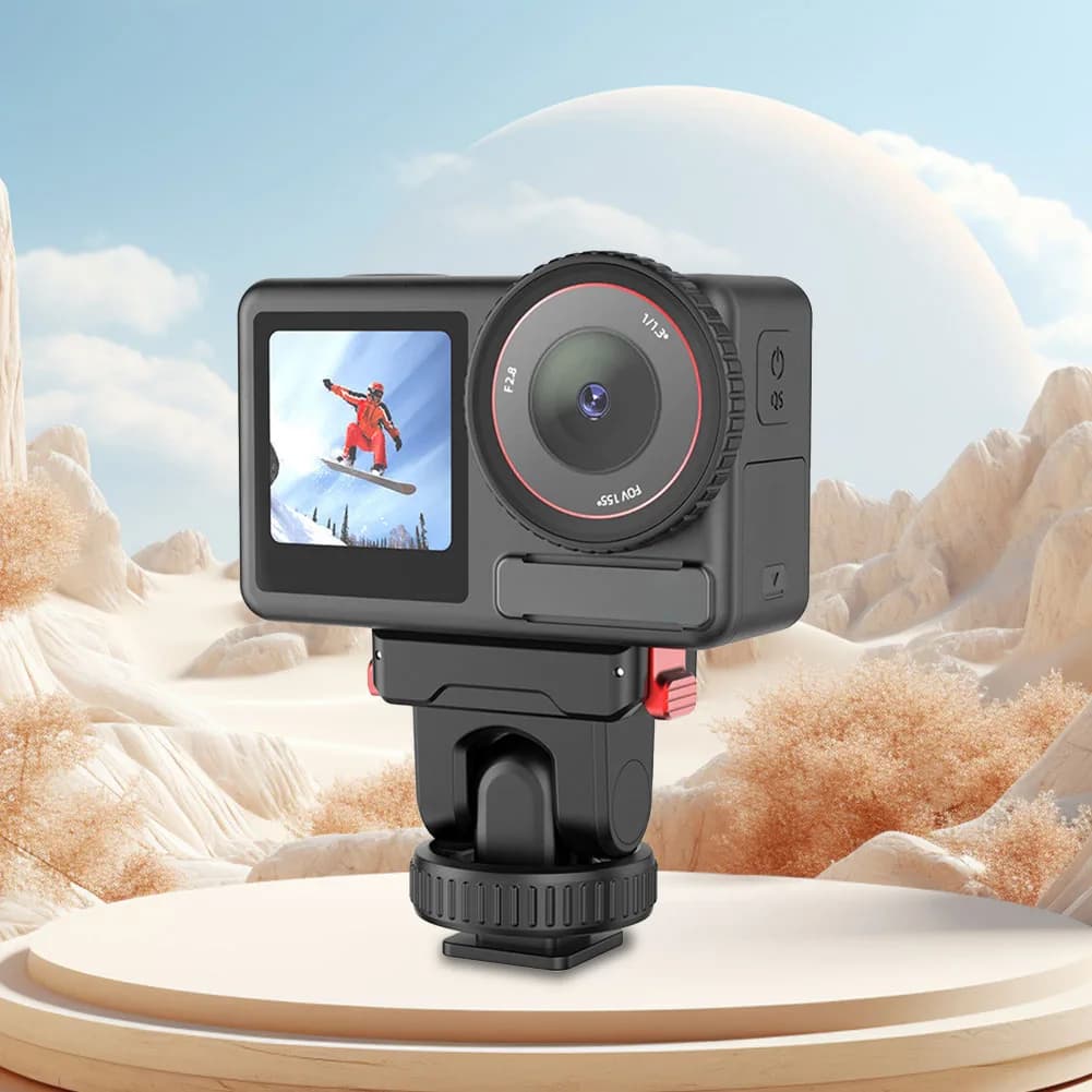 Quick Hook Magnetic Adapter with Camera Extension Support with Cold Shoe Attachment and 1/4 Dust Threaded Hole for DJI Osmo OSMO 5 Pro/4/3