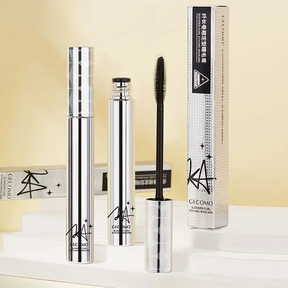 New Waterproof Fresh Drying Mascara, Anti-Watching, Eyelash Base, Small Silver Tube, Volumizing Mascara and Women's Extension
