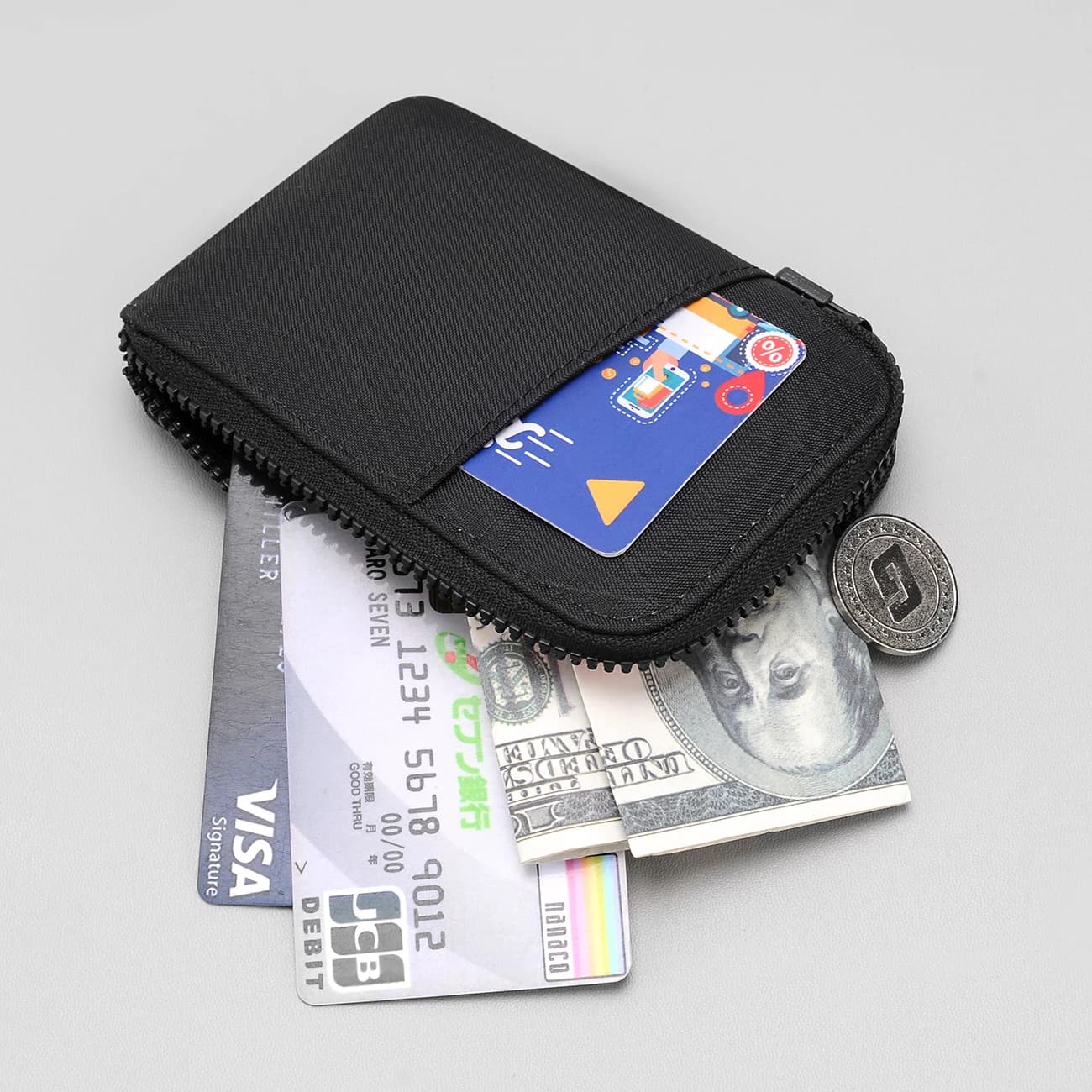 X-Pac Multifunctional Mini EDC Wallet Men's Business Anti-RFID Card Holder Women Coin Purse Lightweight Travel Daily Carry Pouch