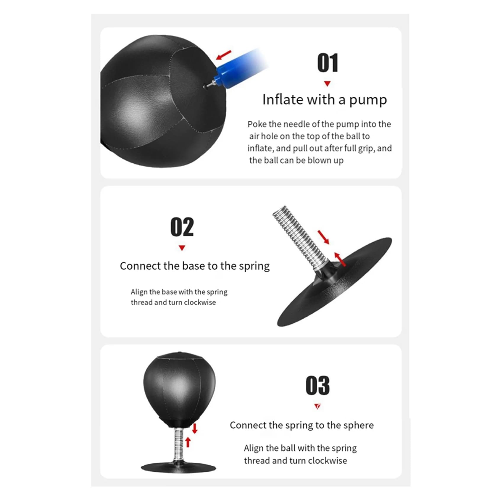 AINY-2X Table boxing bag Boxing bag for antistress speed training Muay Tai Suction exercise Boxing Punch Ball