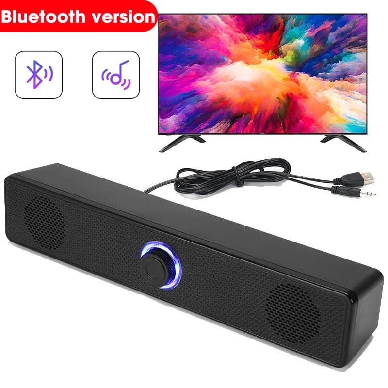 Sistema audio Home Theater Altoparlante Bluetooth Soundbar surround 4D Altoparlante per computer per TV Soundbar Box Subwoofer Carillon stereo
