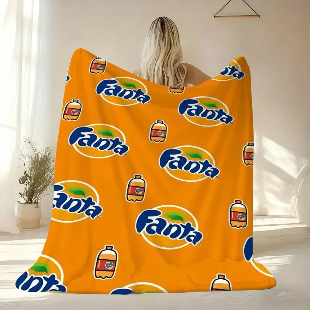 INS Funny F-FantaS Throw Soft Flannel Blanket Warm Knee Skin-Friendly Throw for Sofa Office Bed Traveling Winter Oversize