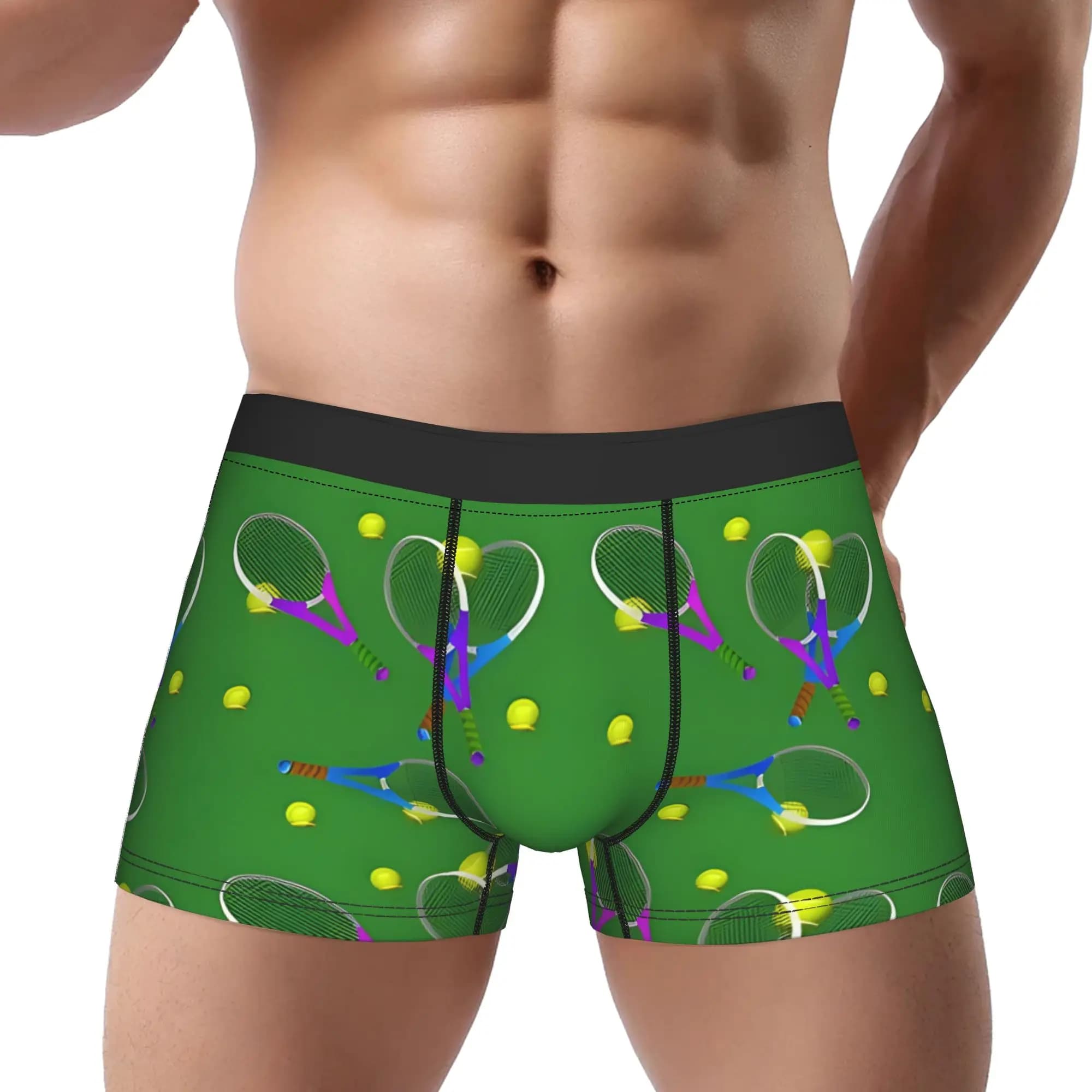 Tennis shorts with ball and racket compartment, breathable cupboards, Men's shorts, Ventilated shorts, Boxer