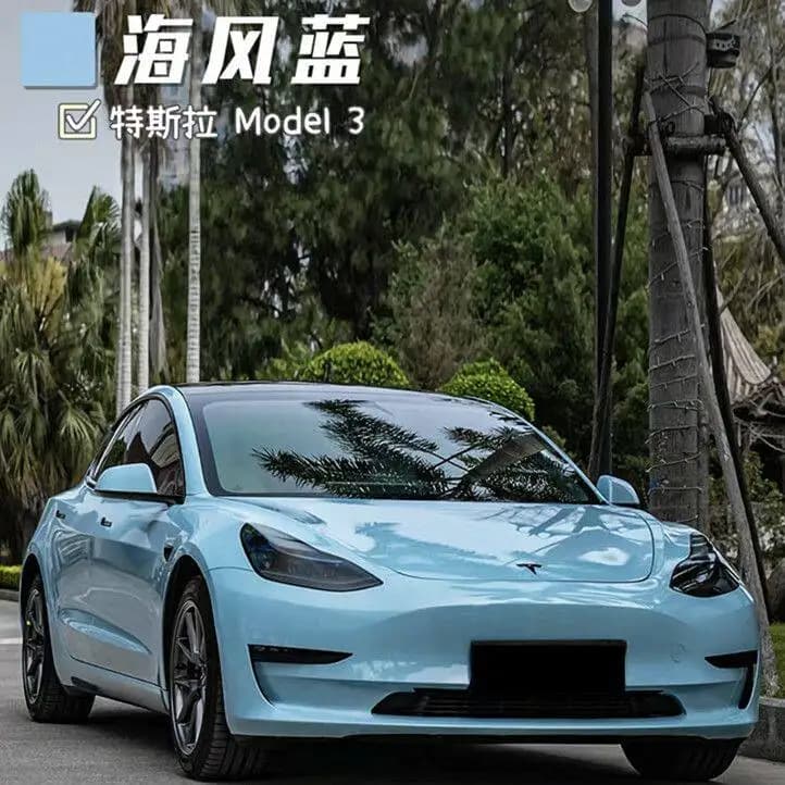 PET Crystal Sea Breeze Blue Color Changing Wrap Film, Paint Protection Film for Motorcycle & Electric Vehicle Modification