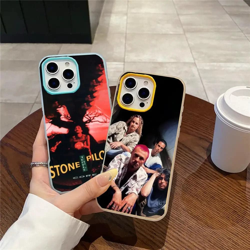 Custodia per telefono Stone Temple Pilots in gel a doppio strato antiurto per iPhone 17 16 15 14 13 12ProMax
