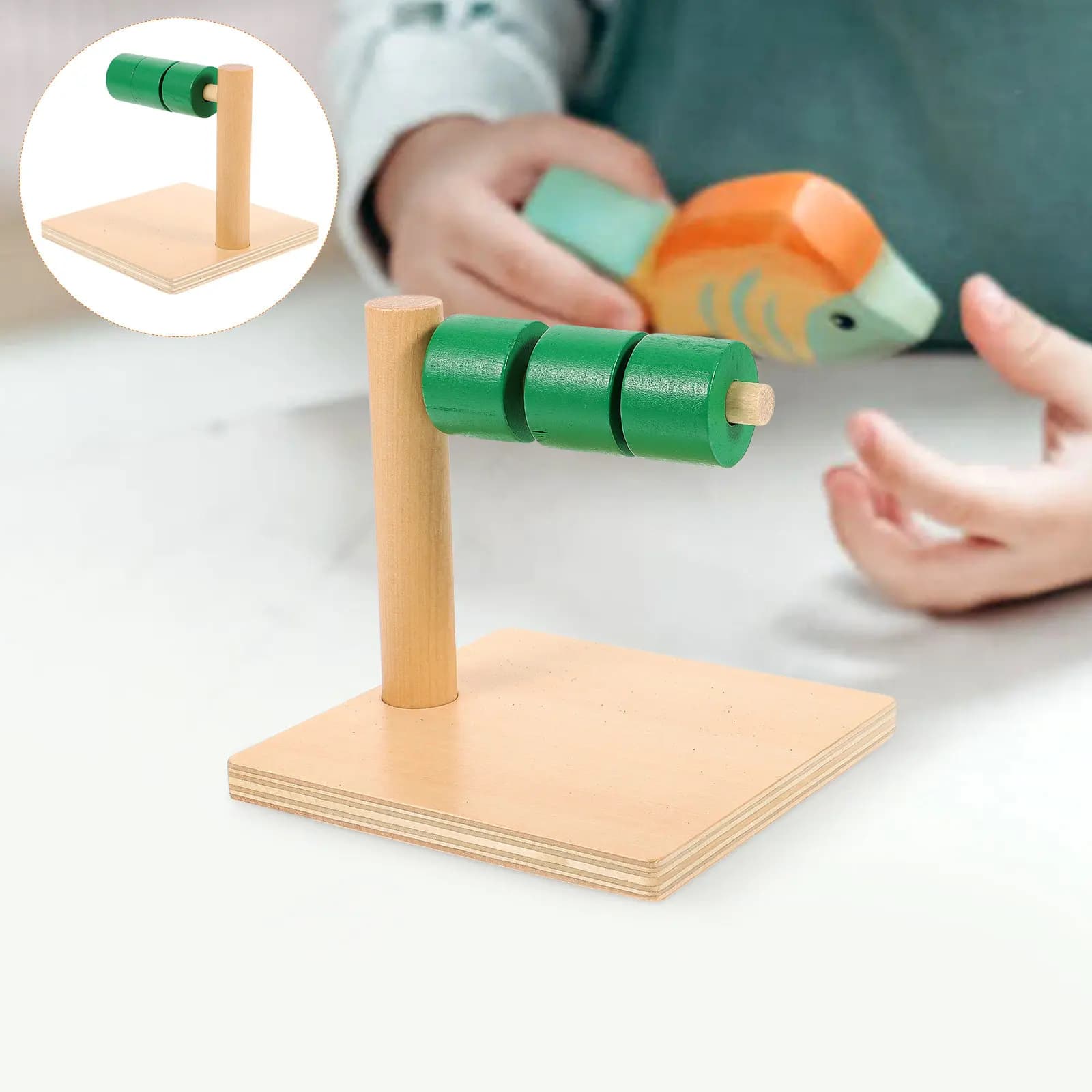 Set di Dischi Orizzontali Montessori in Legno, Materiali Sicuri e Non Tossici per lo Sviluppo Sensoriale e l'Apprendimento Precoce