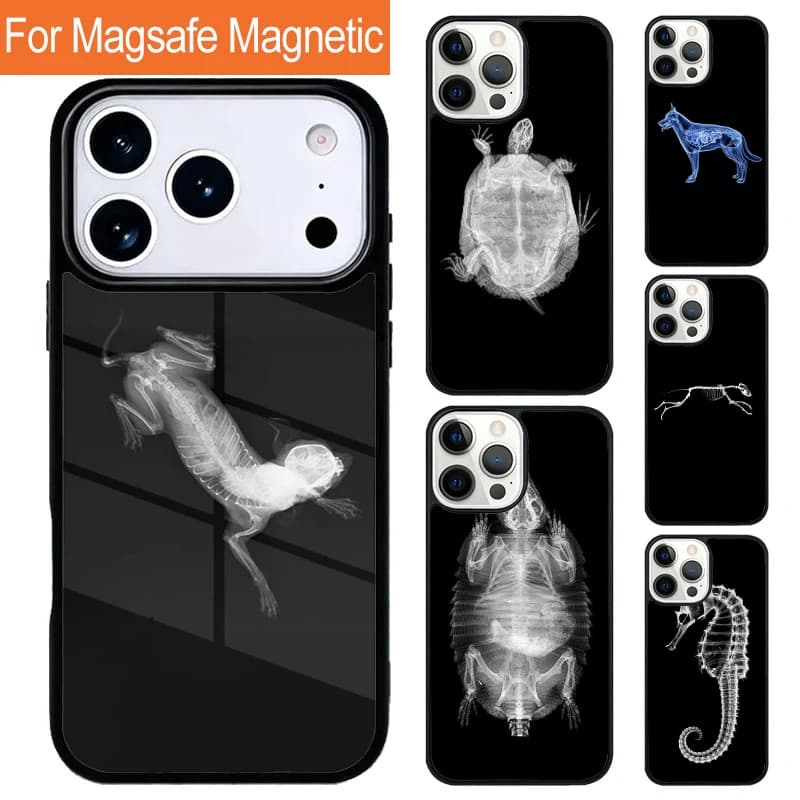Custodia Magnetica Morbida X-Ray Veterinary Medicine per iPhone 17 Pro 16 15 13 12 11 Pro Max Air 14 Plus con Cover Magsafe
