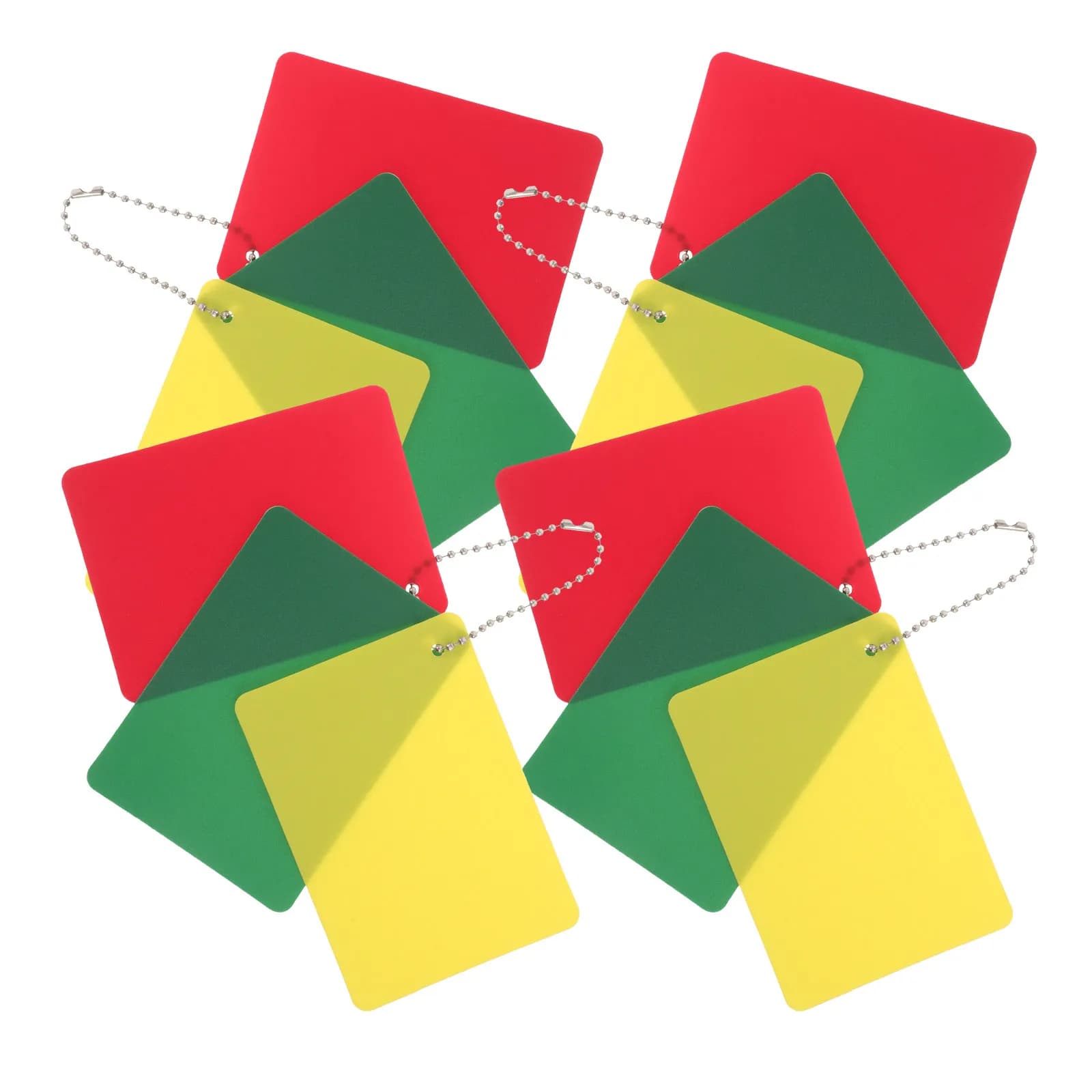 Set of 4 Arbitration Cartellini for Football, Volleyball and Rugby, Sporty Arbitral Kit with Red Cartellini, Gialli e Verdi