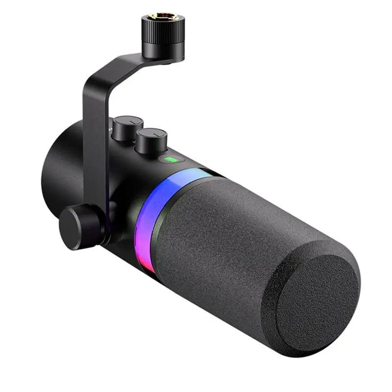 AAAEL-RGB Microphone Dynamic USB/XLR Microphone with Noise Cancellation Microphone Dual Mode Microphone Podcast Simple Installation