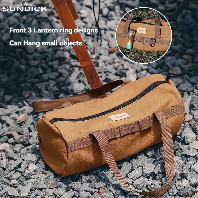 SUNDICK Borsa per picchetti per tende da campeggio, zaino per riporre pali cilindrici, borsa vari portatile, scatola di immagazzinaggio, kit di attrezzi