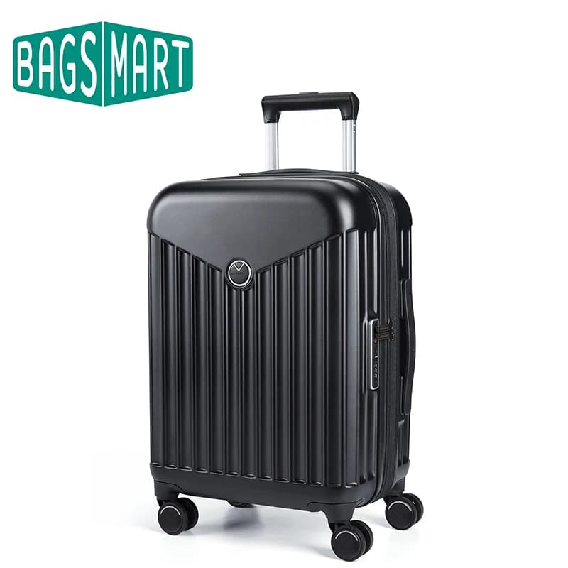 BAGSMART Valigia rigida da 20 pollici approvata per il trasporto aereo, bagaglio a mano con ruote girevoli e lucchetto TSA, leggera in PC per i viaggi