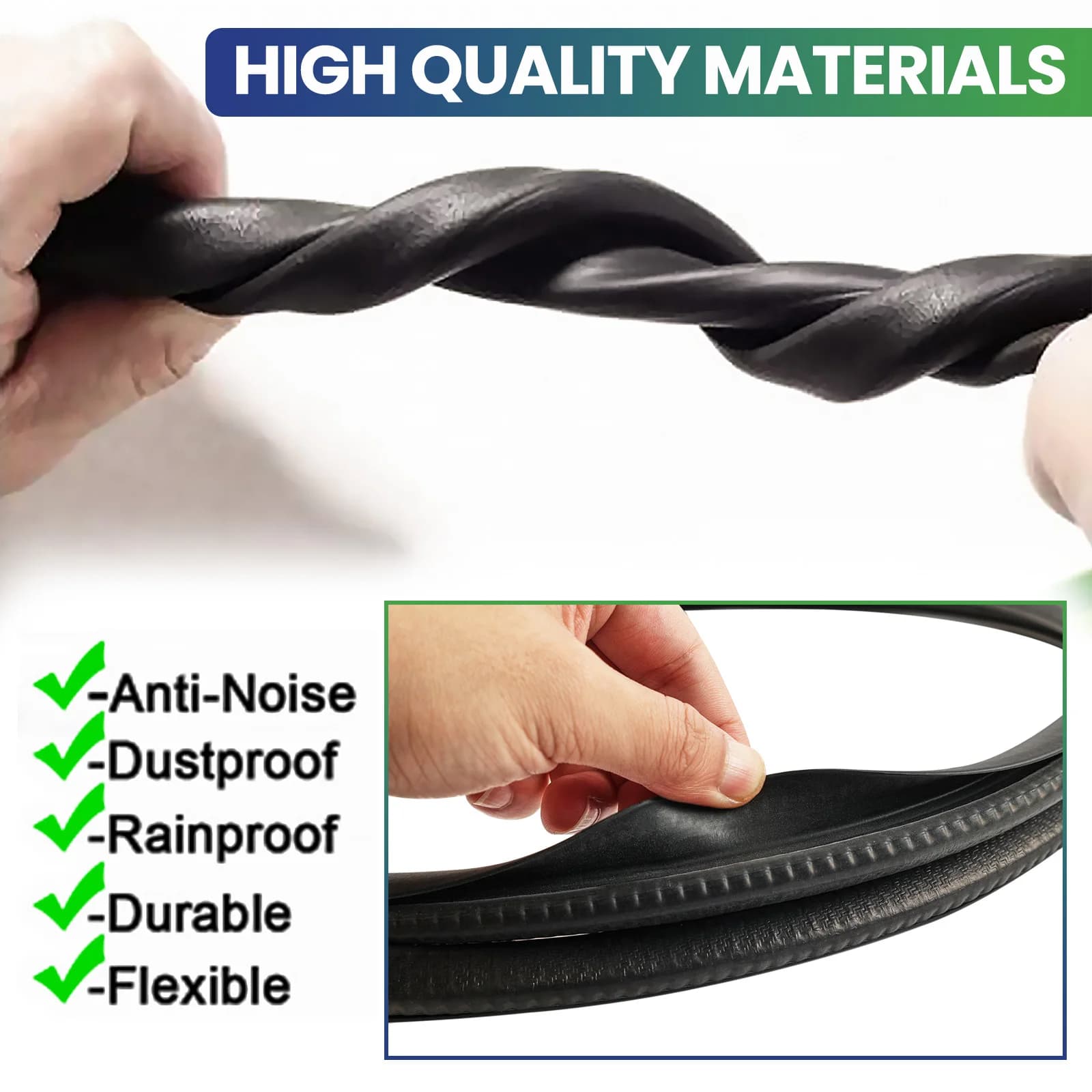 80Cm B Pillar Seal Strip Edge Guard Sealing Universal Anti-Noise Dustproof Weatherstrip Rubber Car Door Sealant Protector 2PCS