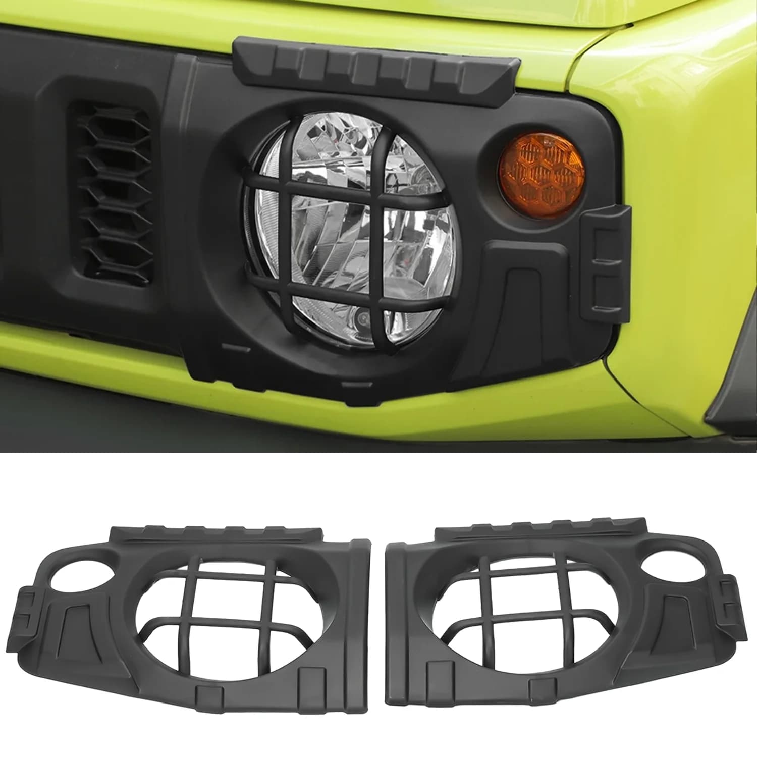 Auto Faro Anteriore Testa Della Lampada Protezioni Copertura Trim Protector per Suzuki Jimny 2019-2025 Lampada Cappe Accessori Esterni