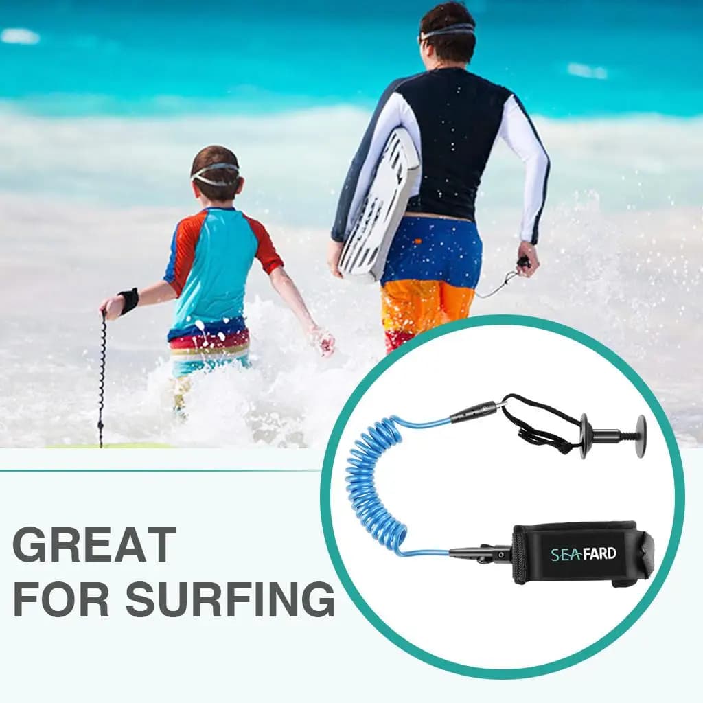Guinzaglio da polso da 5 piedi, cinturino da braccio per tavola da surf, con polsino imbottito, accessori per attrezzatura di sicurezza per il surf