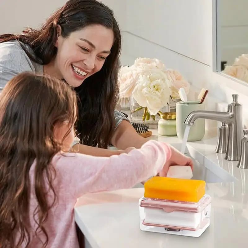 Soap box soap dish soap dish with rollers for bathroom gym kitchens wc