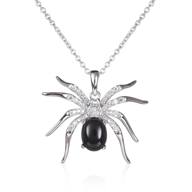 Huitan Black Spider Women Necklace Punk Style Cool Necklaces Dance Party Chic Accessories Gift Personality Neck Jewelry