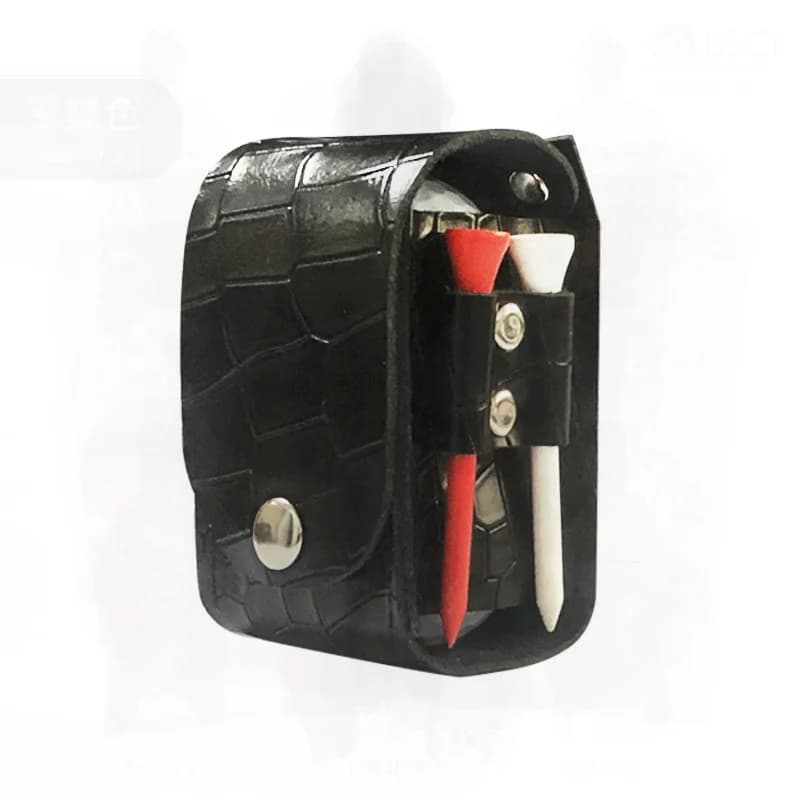 Sacca da golf di fascia alta stile K 2024 con pelle bovina modello coccodrillo forcella verde pallina da golf marsupio piccolo nero/marrone in vera pelle
