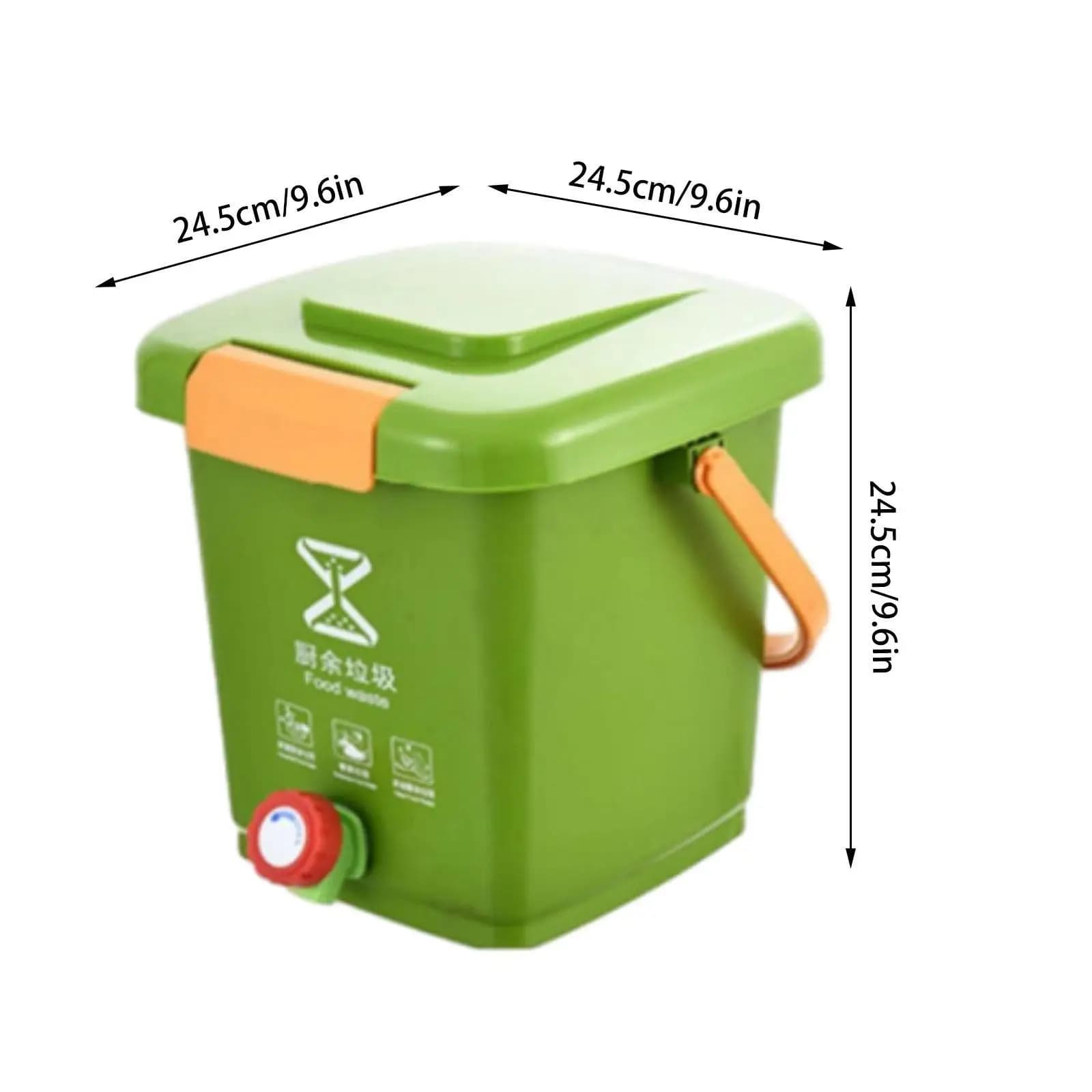 Compost bin for kitchen waste, trash can, multi-purpose, easy to move, easy to