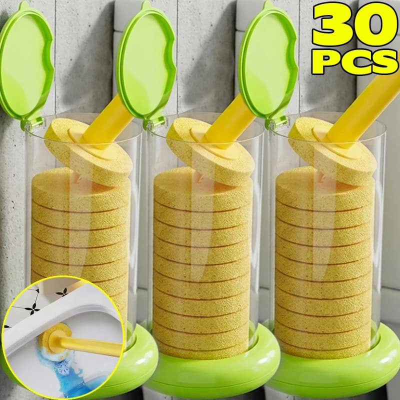 Testine di ricambio per spazzolino WC usa e getta con spugne detergenti, senza angoli morti, accessori per il bagno di casa