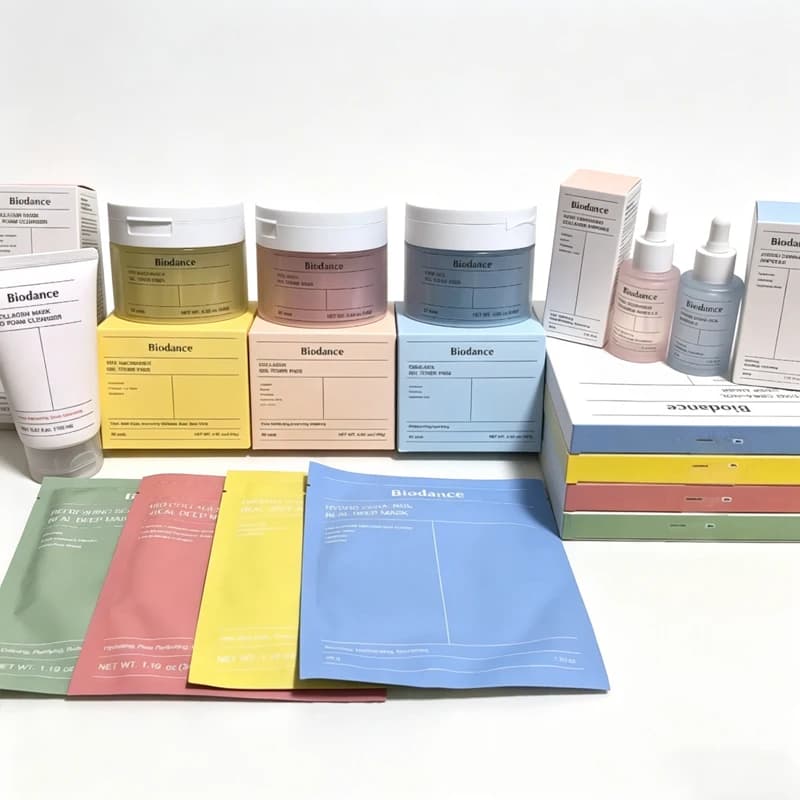 Maschera Viso Profonda al Collagene Biodance, Compresse di Cotone Rassodanti per i Pori, Siero Idratante Anti-Età, Cura della Pelle Coreana