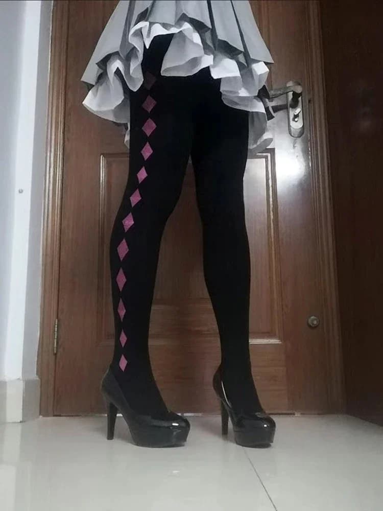 Costume Cosplay Anime Puella Magi Madoka Magica, Calze Nere e Viola di Akemi Homura, Accessori per Uniforme Scolastica Femminile