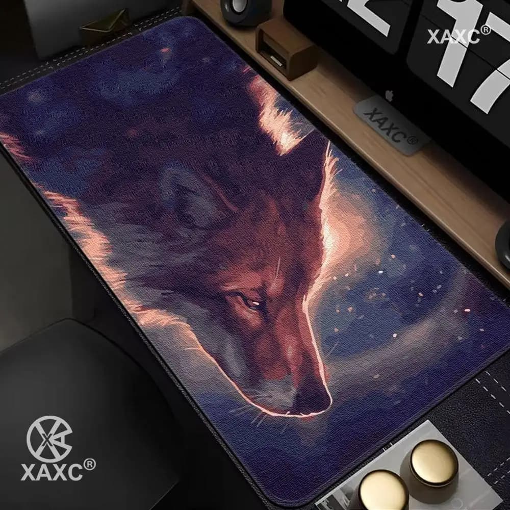Tappetino per mouse con pittura a olio 90x40 cm, antiscivolo, per gaming, e-sport, tastiera meccanica, XXL, per scrivania