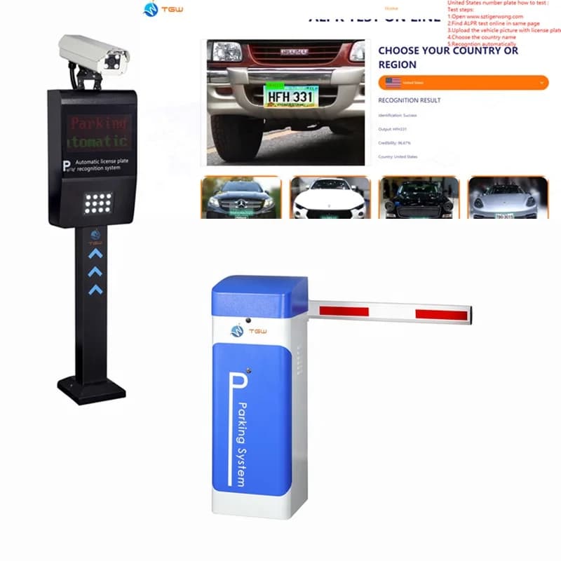 Barriera di parcheggio Cancello Targa Riconoscimento automatico Telecamera CCTV di sicurezza per sistema di parcheggio per auto Telecamera Anpr Parcheggio