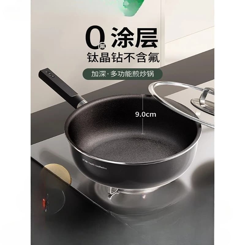 Suitable for uncoated pans, non-stick pans, induction cookers for domestic steaks, gas stoves, special wok, non-stick pan